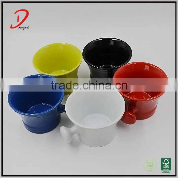 2016 New Colorful Private Label Ceramic Shaving Bowls For Men Shaving