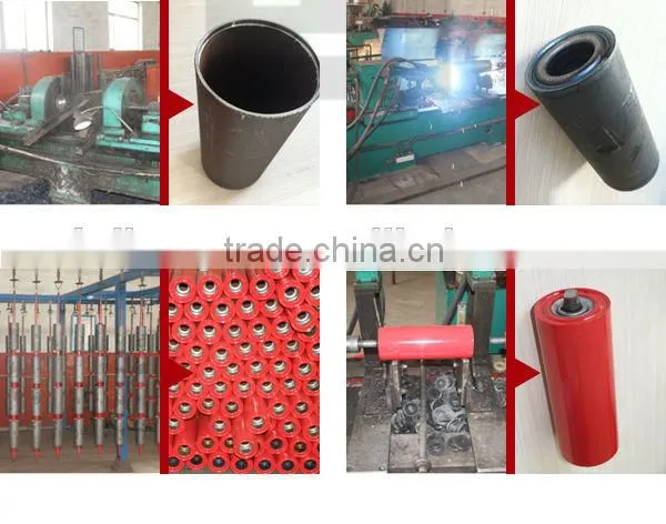 overhead trolley conveyor with rubber lagging pulley and gear box
