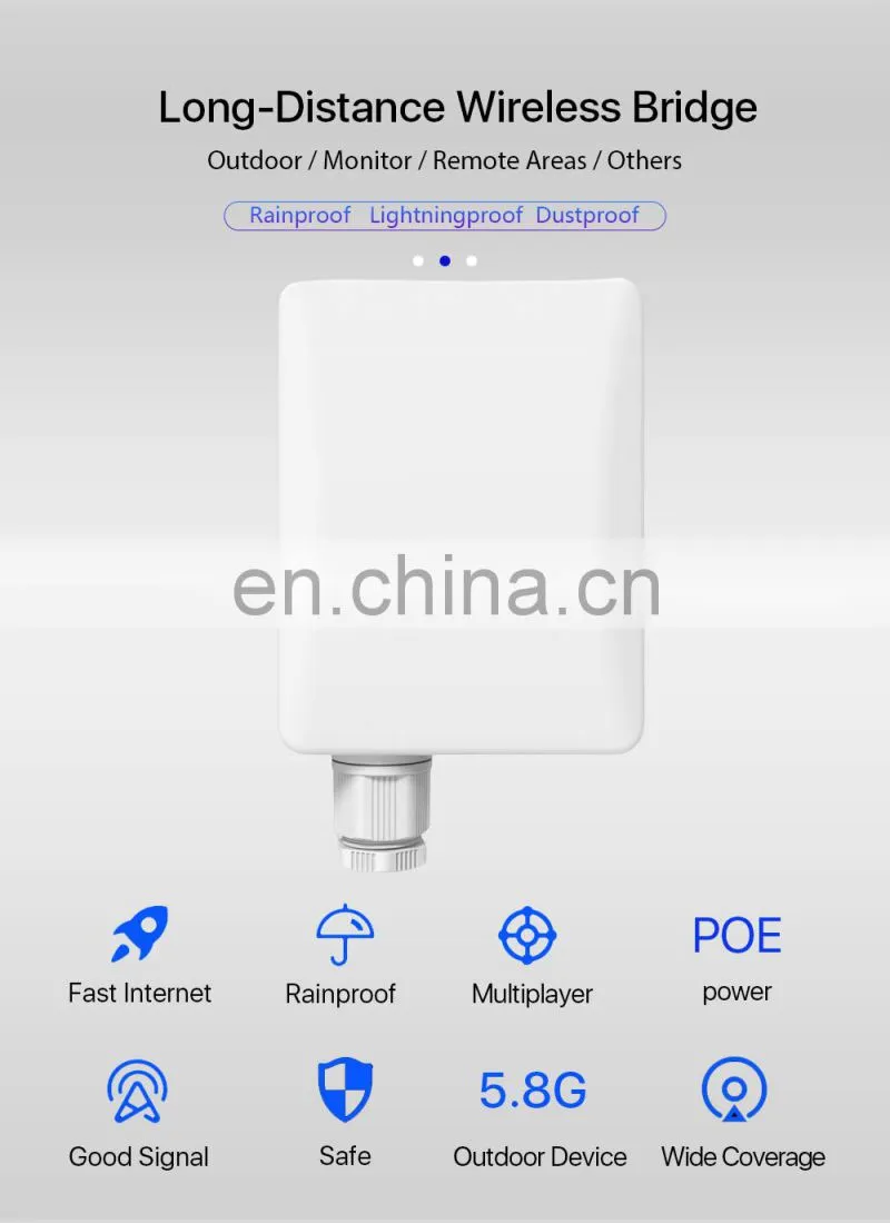 ALLINGE XYY709 Wireless Wifi Bridge SFS-5500 Outdoor CPE Router 5km Long Transmission Distance
