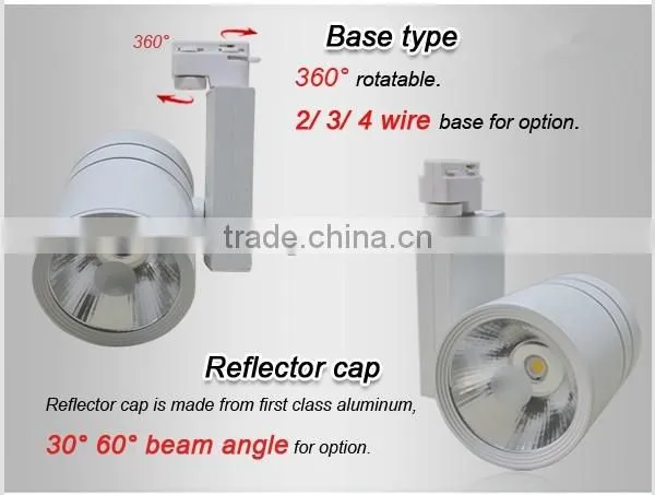 30W 2700-3500K Warm White Aluminum Alloy cob led track light