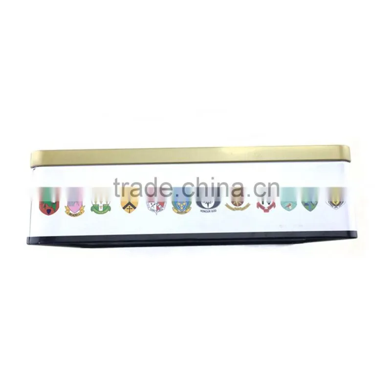 Exquisite rectangular OPPO candy tin cans for gift