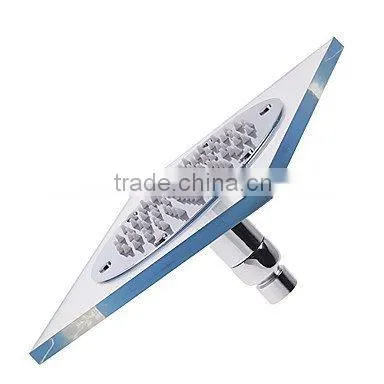 Glass Rainfall LED Square Shower Head With Shower Head