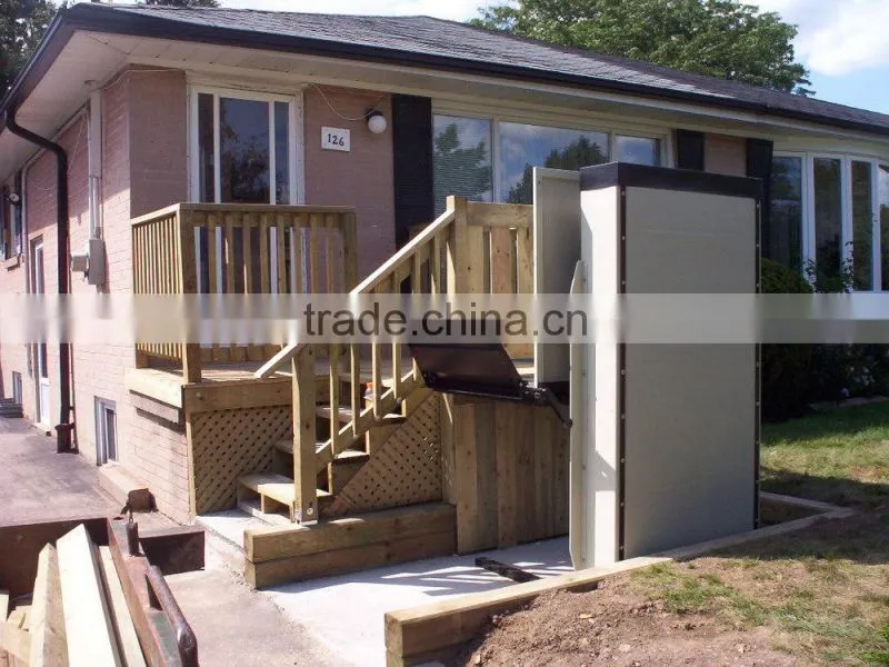 Wheelchair lift platform with no obstacle for special use with CE
