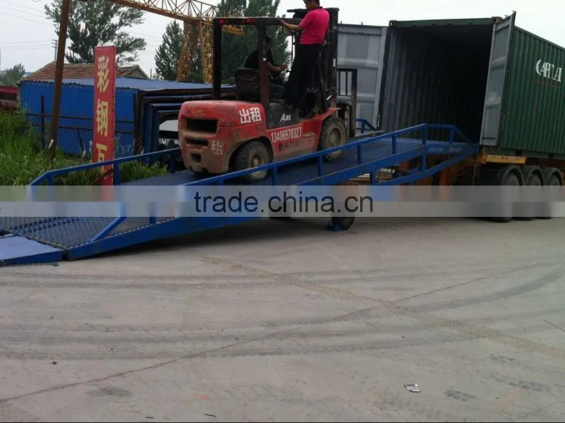 4-12T mobile manual loading container ramp for forlift