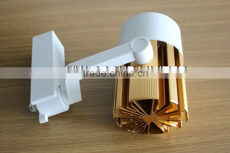 2015 golden color wholesale track light lamp spotlight with warm white pure cold white color