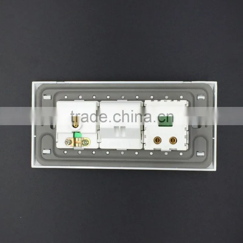 118 series fans dimmer + computer socket / telephone socket + TV socket