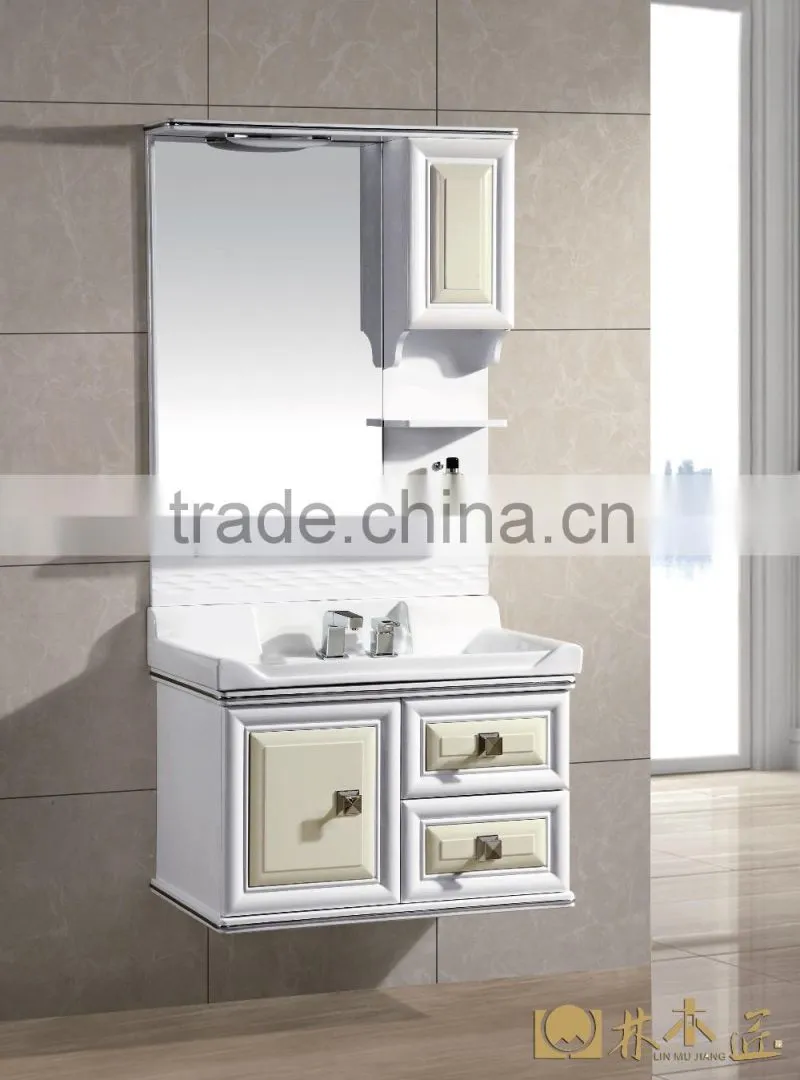 Simple design with 3size pvc bathroom vanity cabinet was made from high quality pvc for bathroom(EAST-25122)