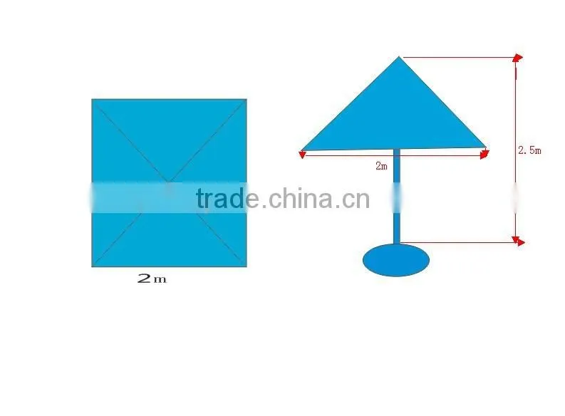 Steel Parasol Outdoor Garden steel Umbrella outdoor patio umbrella