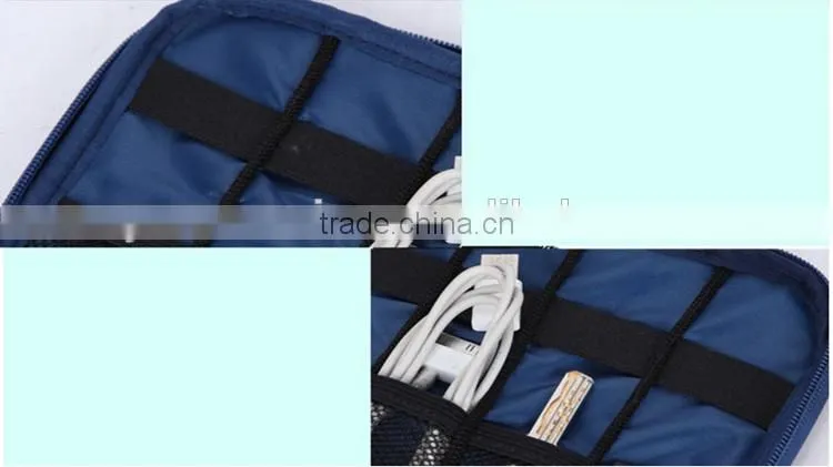 Hot selling USB flash drives case cable power storage bag travel digital organizer