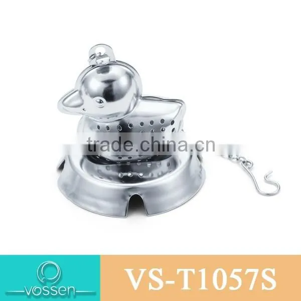 Silver plating duck shaped tea infuser