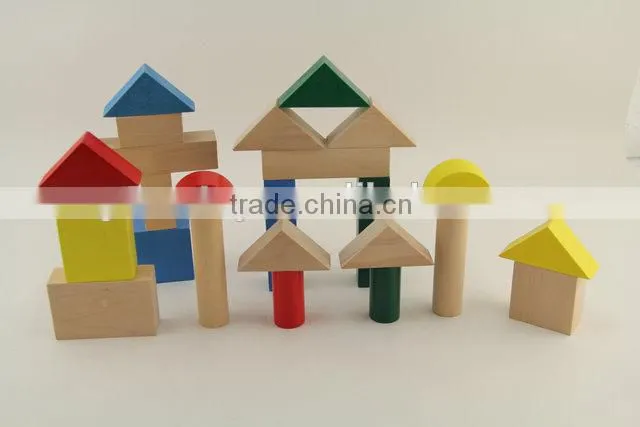 High Quality Fun Kids Blocks, Colorful DIY Building Block, Kids Educational Wooden Blocks for baby