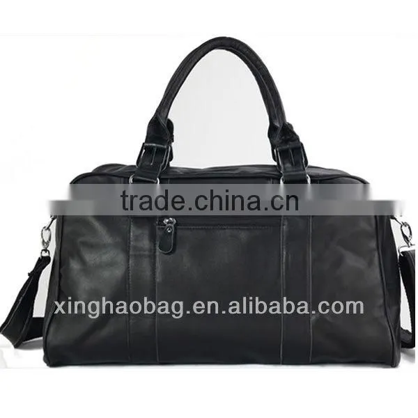 Shopping in china brand leather weekend bag
