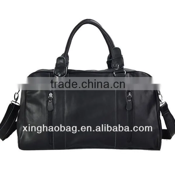 Shopping in china brand leather weekend bag