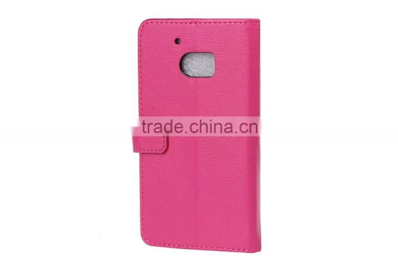 MMT Flip Leather Case for HTC M10 Wallet Cover with Card Slot Photo Frame PU Wallet Case Litchi Grain Style MT-5664