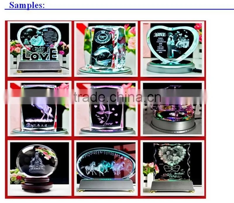 LY 2D/3D laser engraving machine special for inner crystal,working range 150*200*80 mm