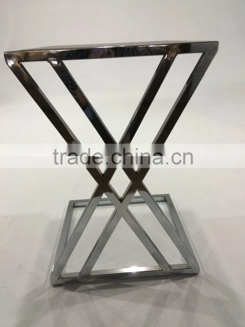 Modern Black Metal Glass Coffee Table