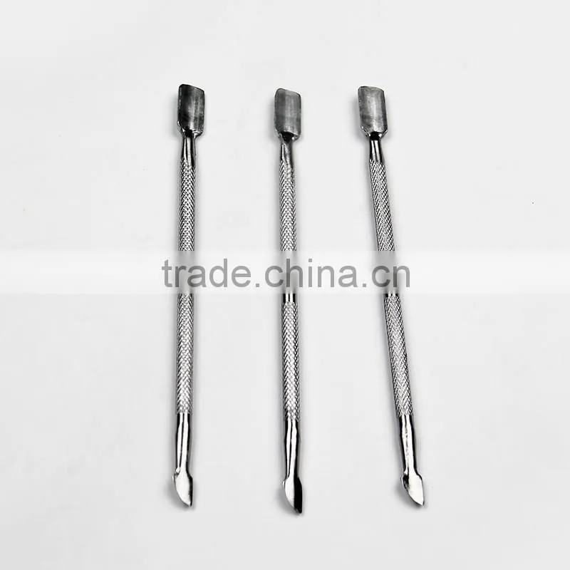 Full Metal cuticle pusher Nail Art Equipment Perfect Care Nails pusher Pushers Stainless steel Nail tools