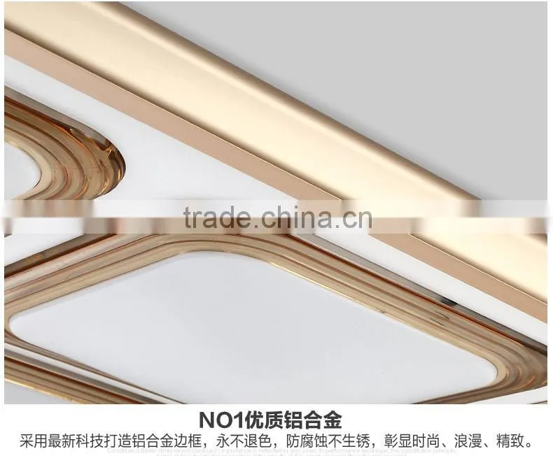 Square aluminum acrylic ceiling mount led lighting, house living ceiling light