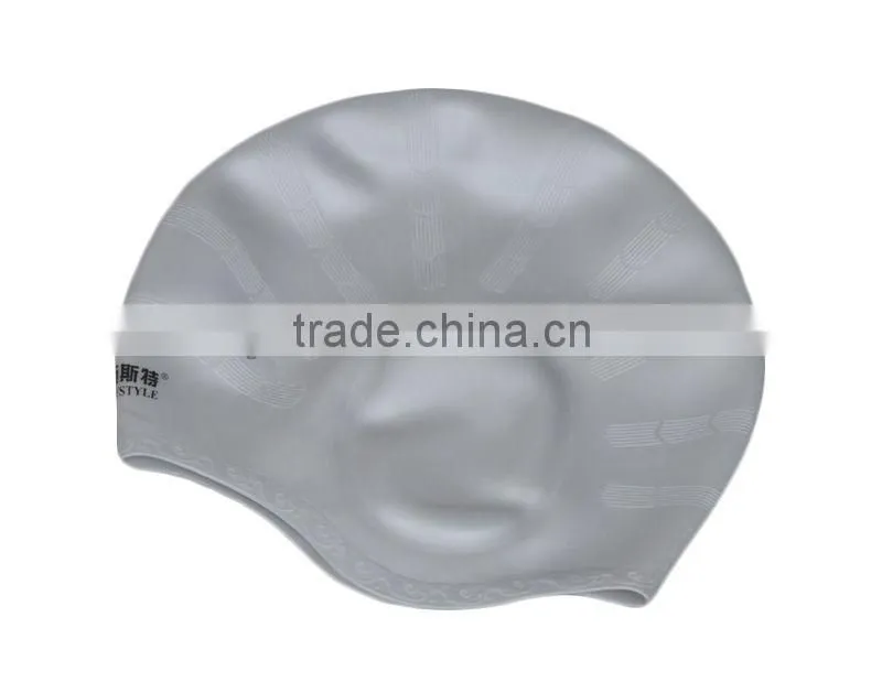 Ear protection swim caps/silicone swim caps