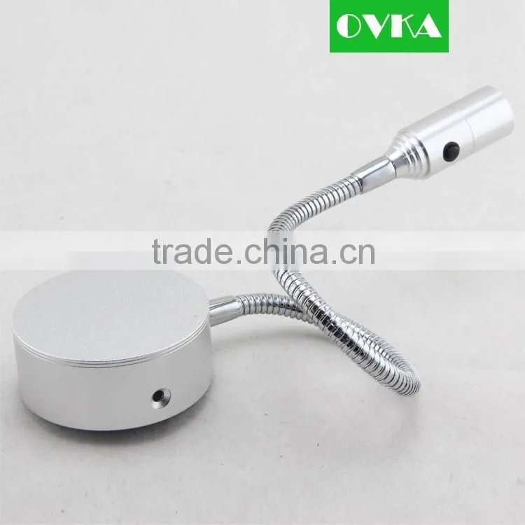 Modern Beside LED Wall Lamp Eye Care Light with On/off Switch Flexible Pipe Energy Saving Bed Reading Lamp Wall 3w Warm White