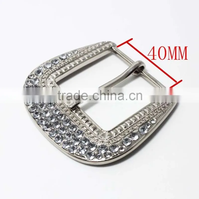 Customized 40mm silver plated overalls harness metal belt buckle for women coat