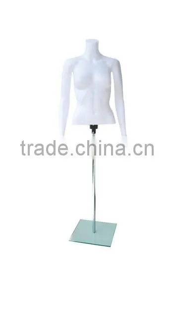 Plastic white upper-body mannequin no head window show top sale factory