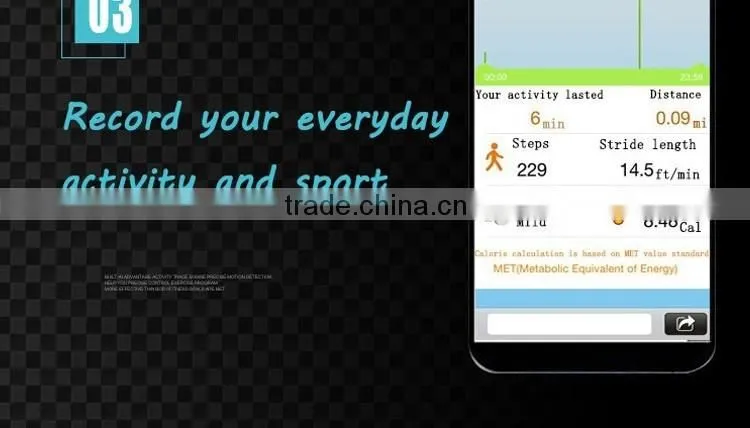2016 New Activity monitor Sport Tracker Smart Wristband Bluetooth Bracelet For Iphone