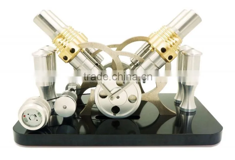 Hot Air Stirling engine model V4 industrial CNC machining parts