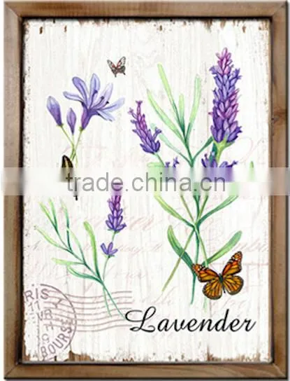 Decorative bule flowers and butterfly printing wall paint