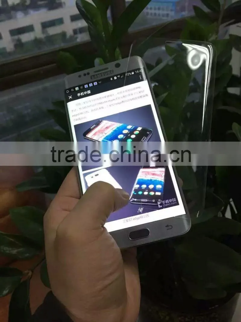 New premium 3D full cover Anti-Fingerprint glass screen protector for Samsung S6 edge