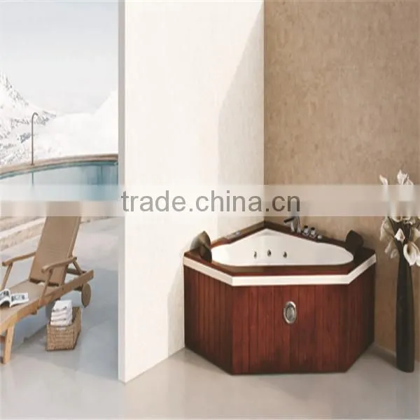 2014 Chinese factory wooden bathtub with whirlpool massage jets