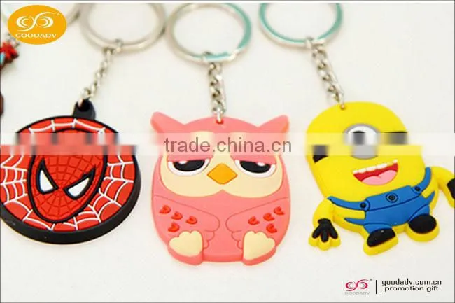 2015 Hot cheap wholesale fashion cartoon design keychain