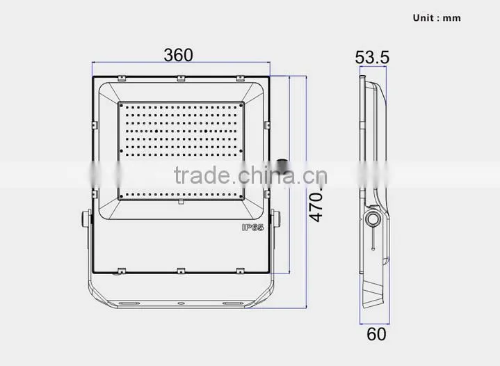 Slim 200W waterproof Outdoor Garden Yard light