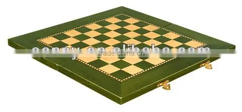Suitcase Style Top Fashion Birdeye Maple Wooden Chess And Checker Table
