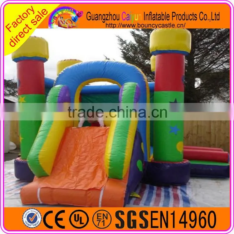 2016 Hot sale commercial cheap inflatable bouncer,jumping bouncy castle with slide