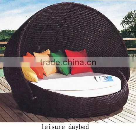 ourdoor rattan leisure round garden daybed round