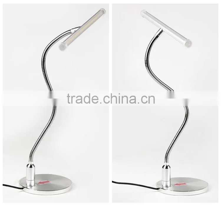 Flexible gooseneck led desk lamp, led working light with touch switch