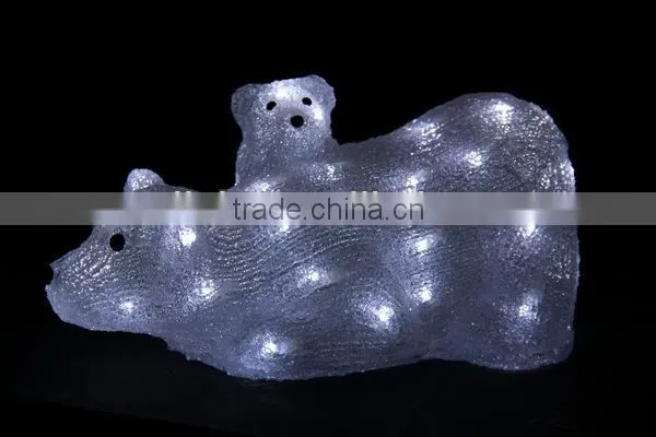outdoor solar lighting matel christamas bear decoration