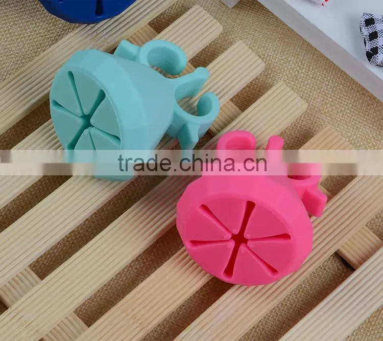 Clear acrylic rubber silicone wearable nail polish bottle holder