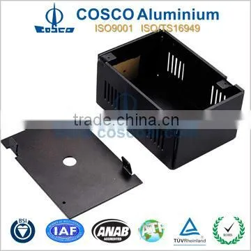 Black Anodized Extruded Aluminium Box Enclosure with CNC processing