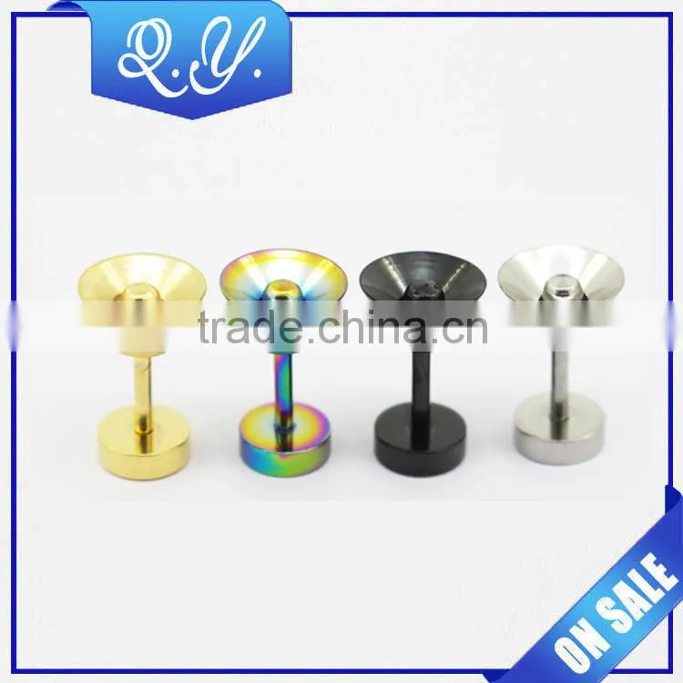 Wholesale earrings costume jewelry fashionable design charming acrylic barbell ear studs