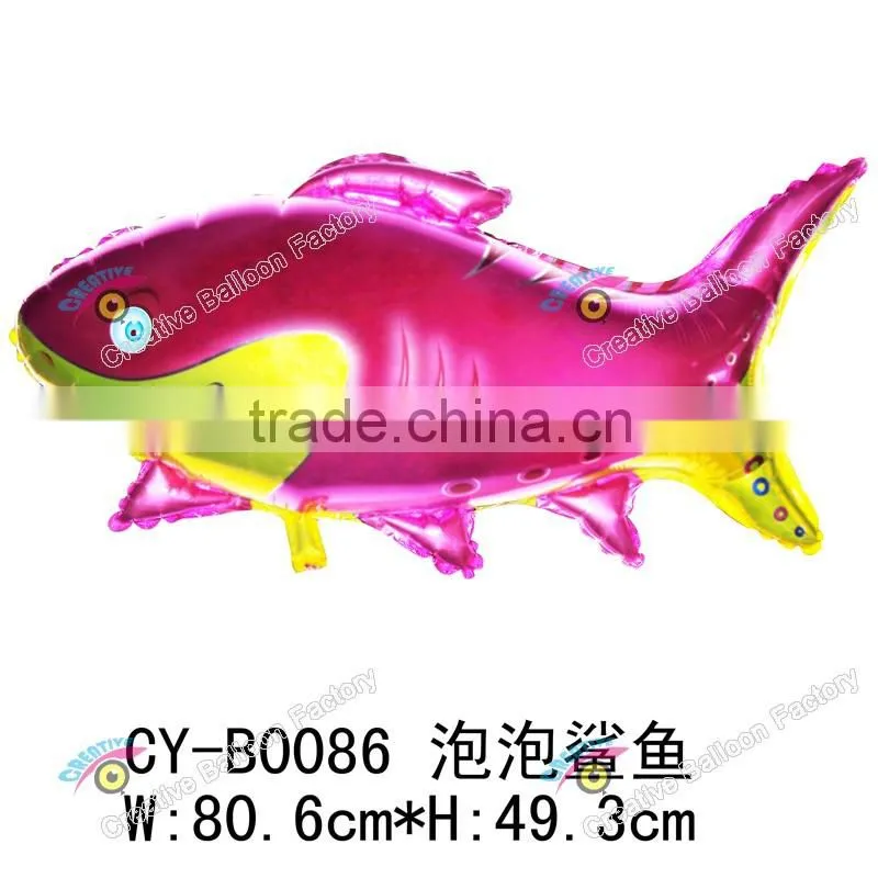2016 shark shaped helium balloon with leopard foil balloons