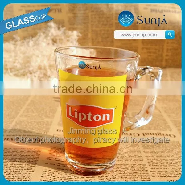 Top quality drinking tea glass glassware emo lipton tea cup