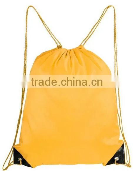 2016 polyester waterproof lightweight drawstring bag