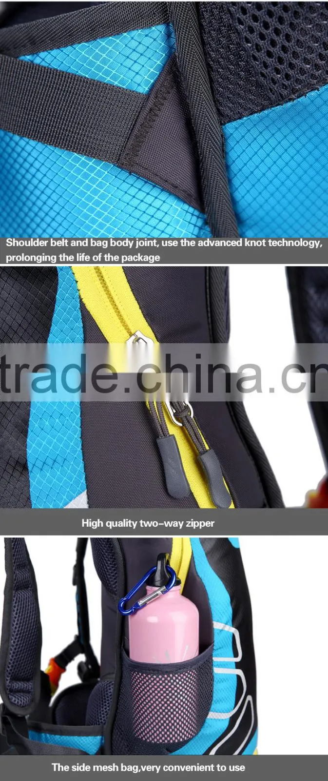 2015 New style cycling backpack with water outlet pro nylon sport backpack