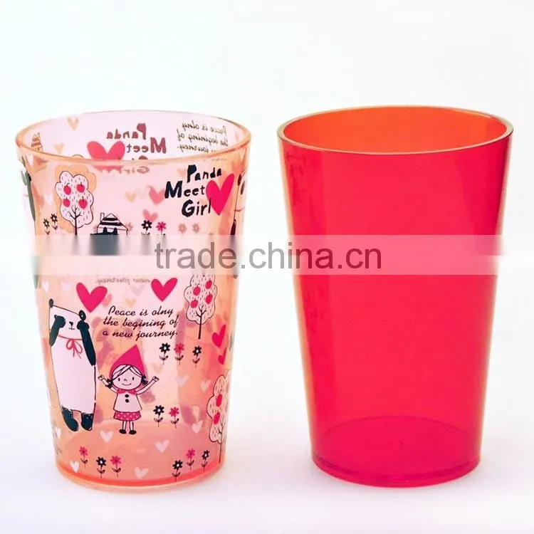 Hotel Clear Plastic Cup with Custom Logo,BPA free 400ML Clear Plastic Water Cup