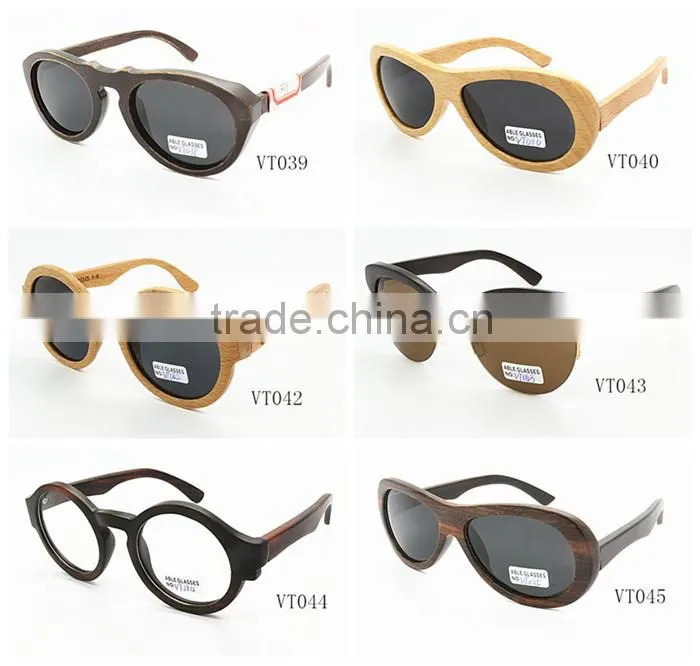 2016 metal combination frame UV400 lens fashion designer bamboo wooden polarized sunglasses FDA