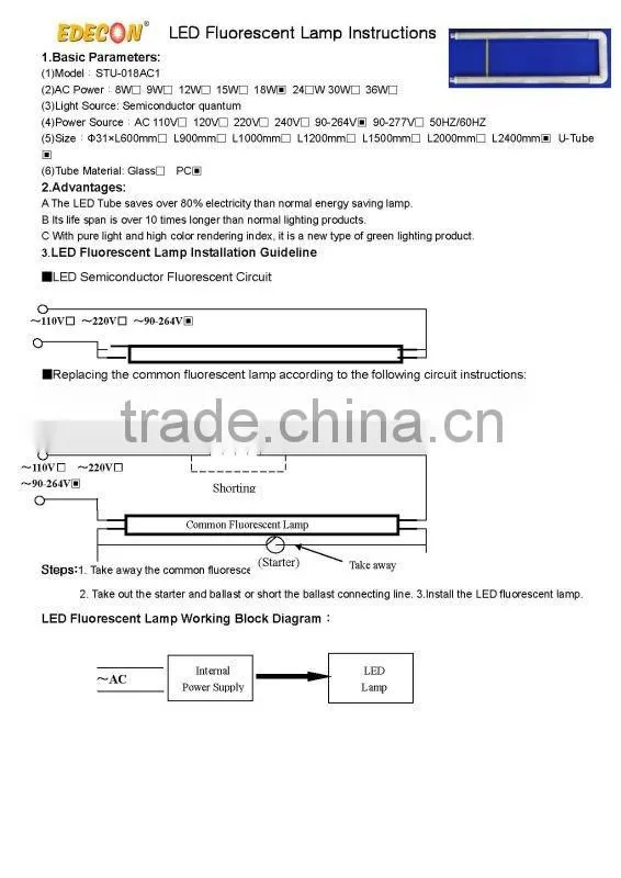 3100lm 8 feet 30W T10 LED tube UL meanwell driver 100-277V