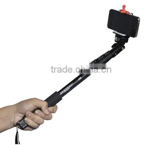 New Style Handheld Mobile Phone Tripod Monopod Aluminum Adjustable 42-123CM Telescopic Camera Extendable Holder with Clip Mount