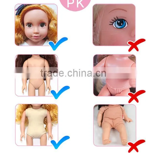 2016 doll safety new product PVC handmade cute doll